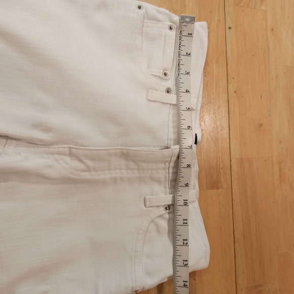 J Crew Flare Crop Jean in White Denim Signature Stretch Women's 25 - Picture 12 of 16